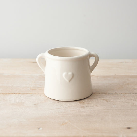 Ceramic Heart Planter, 9.5cm