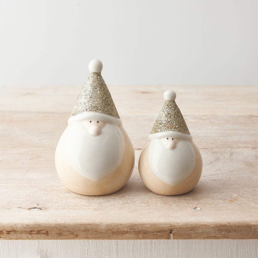 Gold Glitter Gonk Ornament 11cm – Sparkly Christmas Decoration, Festive Scandinavian Gnome Decor for Shelf or Tree