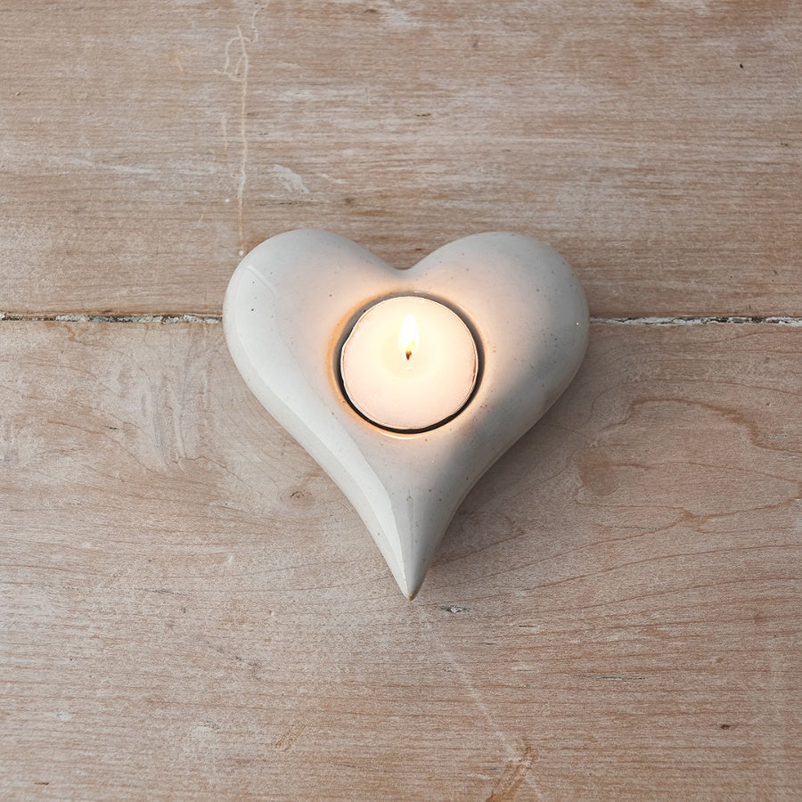 Natural Heart T-Light, 11cm