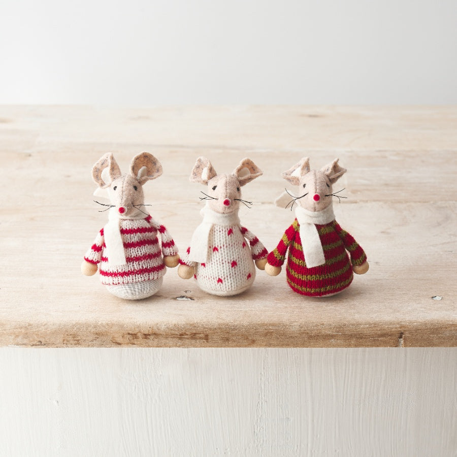 Red And White Mice, 3 Assorted