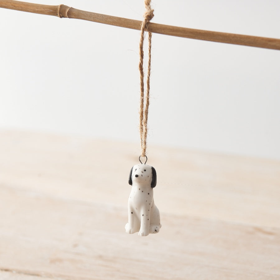 Speckle Porcelain Dog Hanger, 4cm