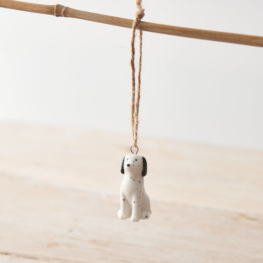 Speckle Porcelain Dog Hanger, 4cm