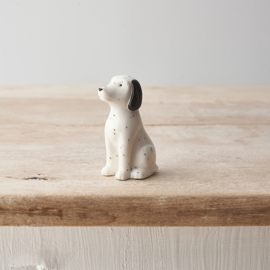 Speckle Porcelain Dog, 6cm