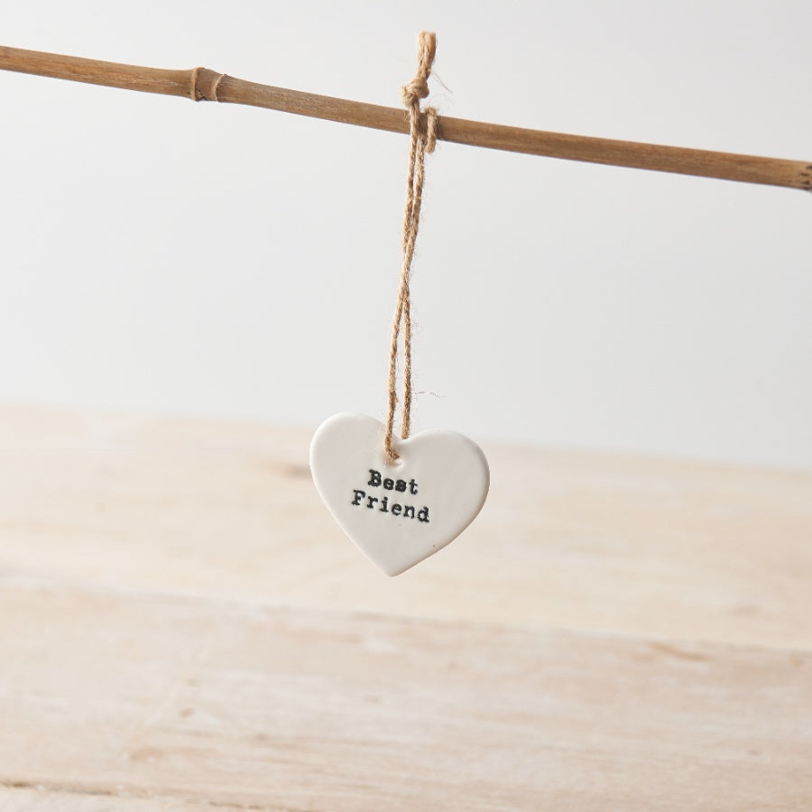 'Best Friend' Hanging Heart Decoration