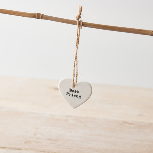 'Best Friend' Hanging Heart Decoration