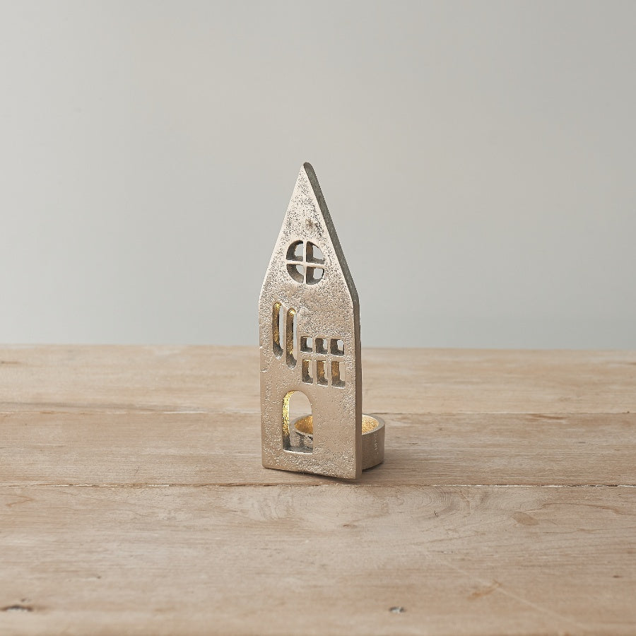 Silver House T-Light, 12.cm
