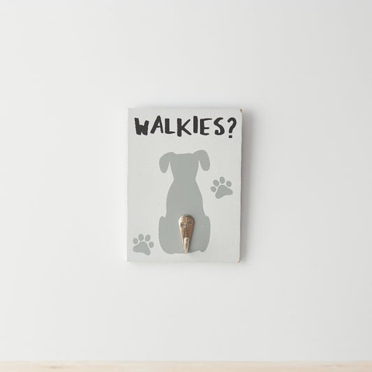 'Walkies' Dog Hook Sign, 13.5cm