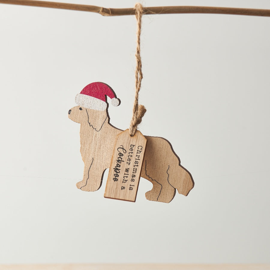 "Christmas Is Better With A Cockapoo" Hanger