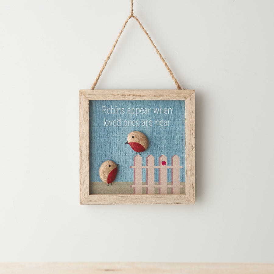 Robins Appear when Love Ones are Near Sign, 12cm