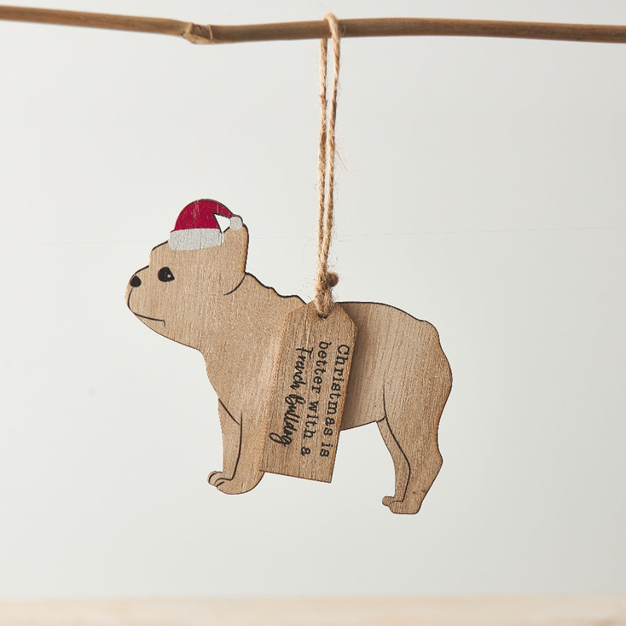 Christmas French Bulldog silhouette hanger 