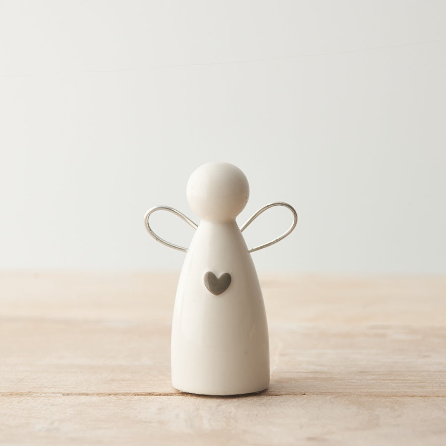 Porcelain Angel 6cm Ornament with Wire Wings Gift of Peace and Serenity