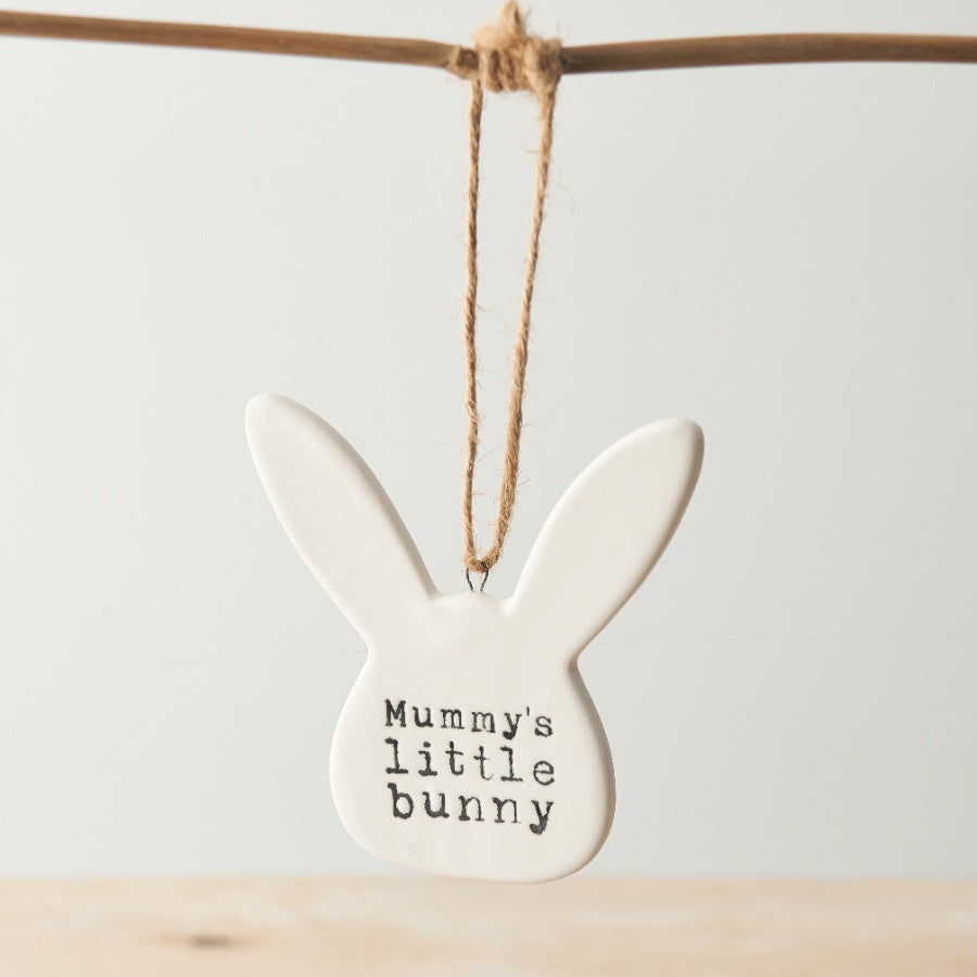 Mummy's Little Bunny Hanger 9cm Porcelain Easter Sign Gift Decor