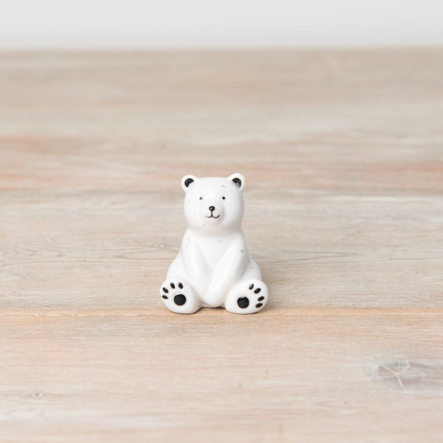 Speckled Bear Ornament 5cm Porcelain Figurine Delicate Finish Sentimental Gift