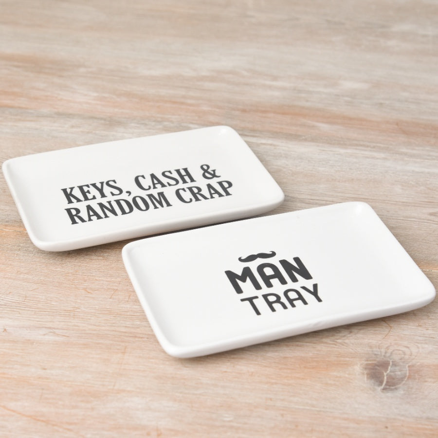Ceramic Man Tray 16.5cm Moustache Design Contemporary Gift for Him