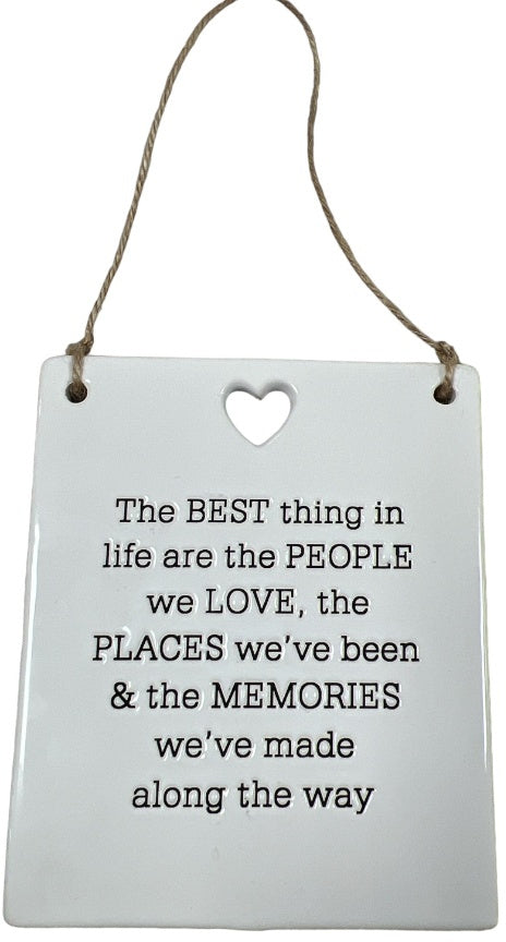 Love, Places, Memories Ceramic Sign, 12cm