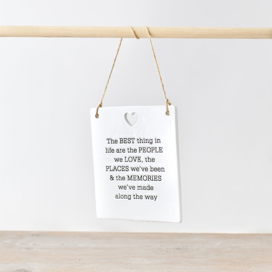 Love, Places, Memories Ceramic Sign, 12cm