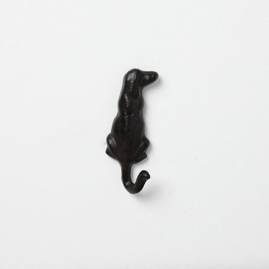 Cast Iron Dog Tail Hook – 13cm Wall Mount Lead and Collar Holder Gift Idea