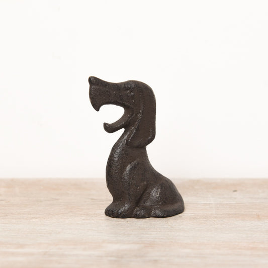 Cast Iron Dog Bottle Opener 10cm Wall Mount Rustic Bar Tool Gift Idea