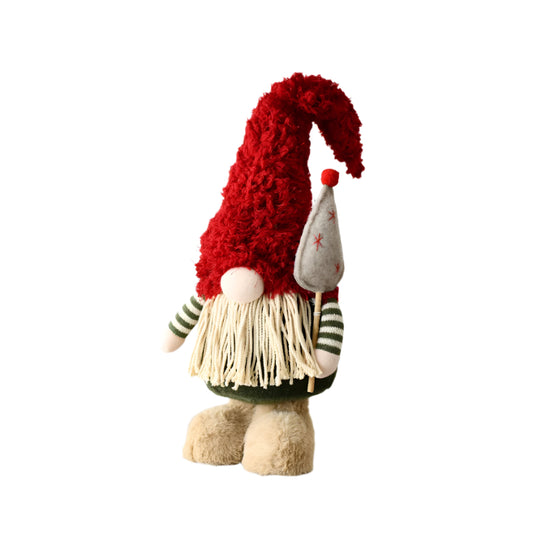 Standing Traditional Gonk 50cm – String Beard, Fluffy Hat, Tree, Christmas Decoration