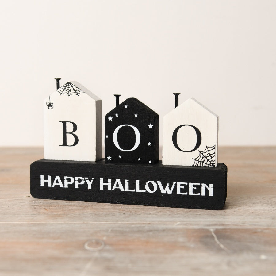 BOO Happy Halloween House Festive Halloween Decoration Spooky Home Accent