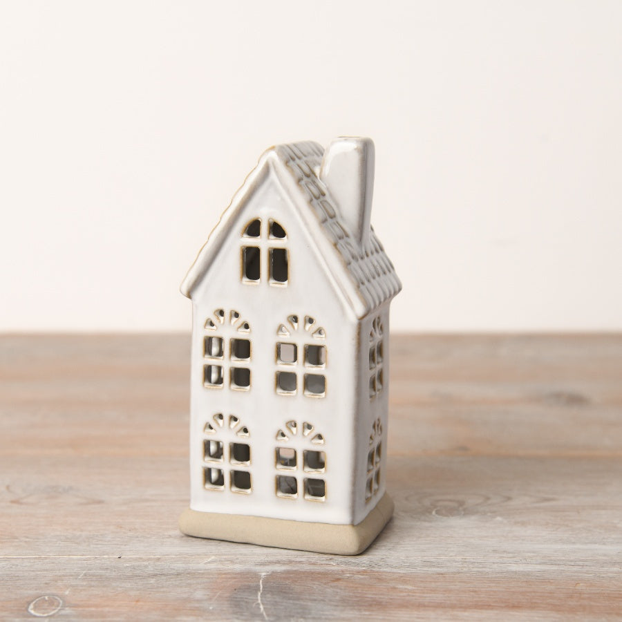LED Reactive Glaze House 7x14cm Rustic Glow Home Decor