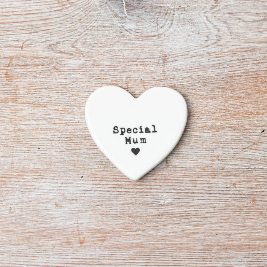 Special Mum Porcelain Token 4cm Heart Keepsake Gift