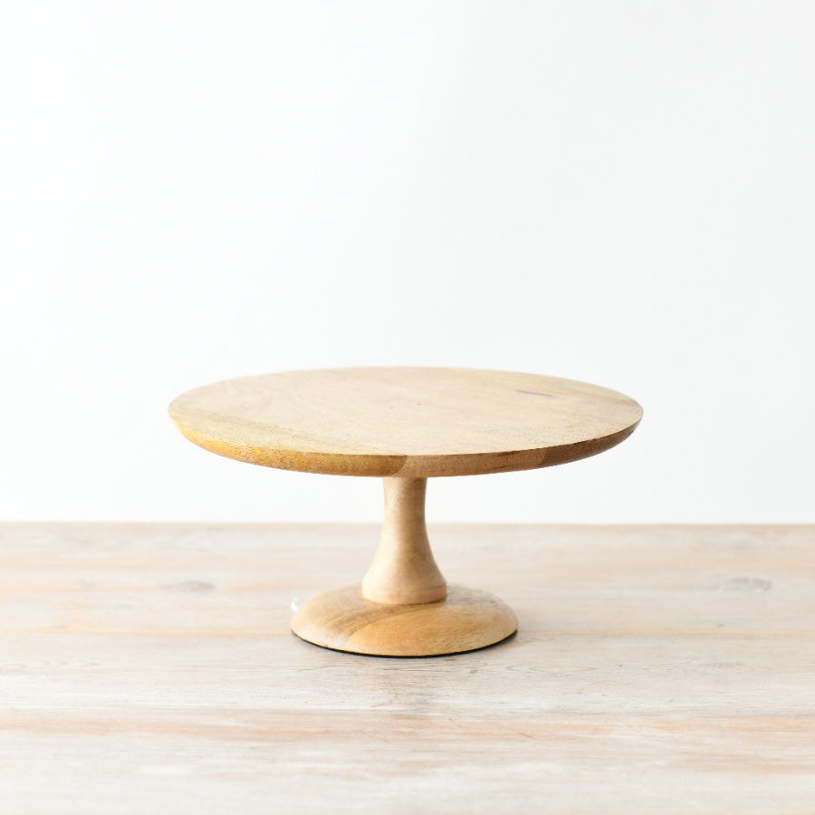 Mango Wood Cake Plate 25cm Natural Elegance Cake Stand