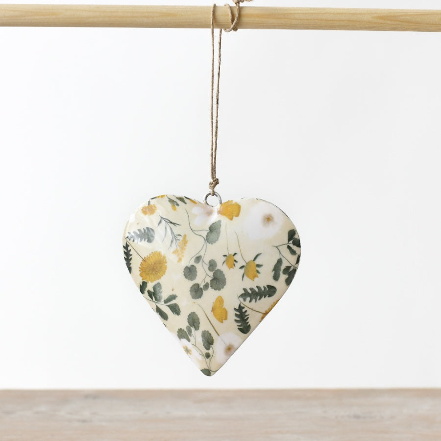 Floral Hanging Heart 8cm