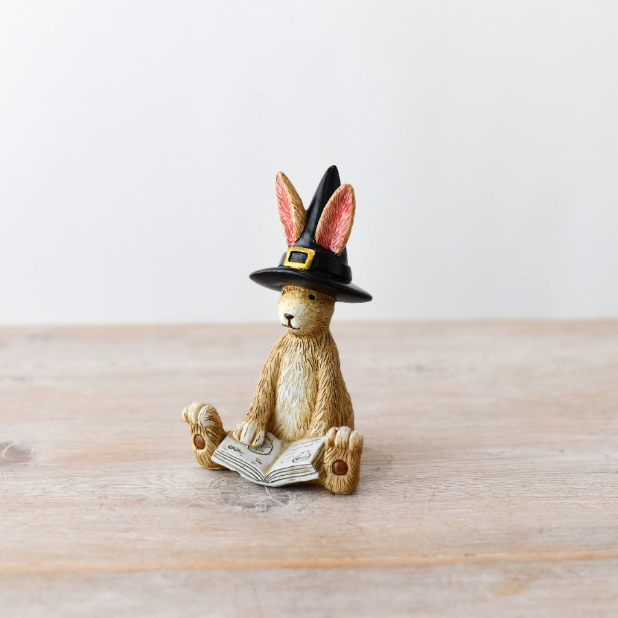 Jasper Rabbit Hocus Pocus Ornament 11cm Bunny with Spell Book Halloween Decor