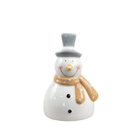 Snowman Ornament, 12cm Festive Winter Decoration with Hat and Scarf