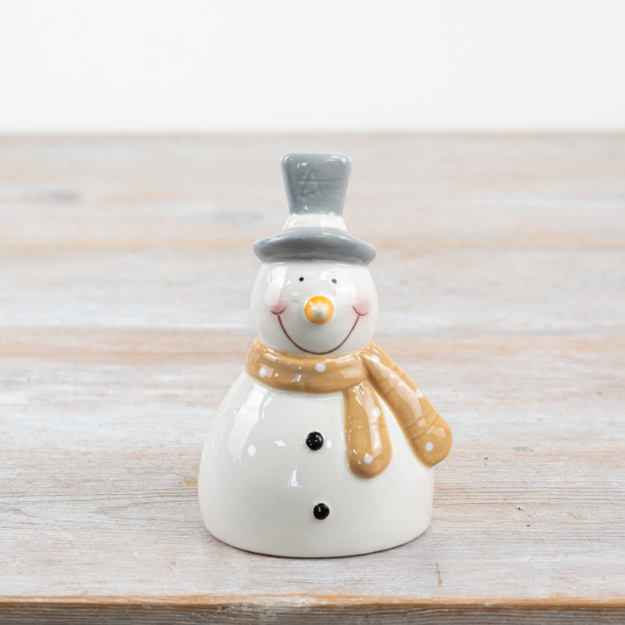 Snowman Ornament, 12cm Festive Winter Decoration with Hat and Scarf