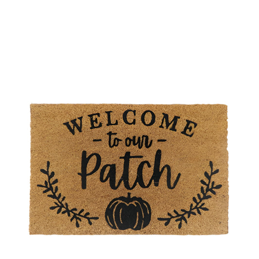 Welcome to Our Patch Doormat, 60cm Autumn Entry Mat with Seasonal Design