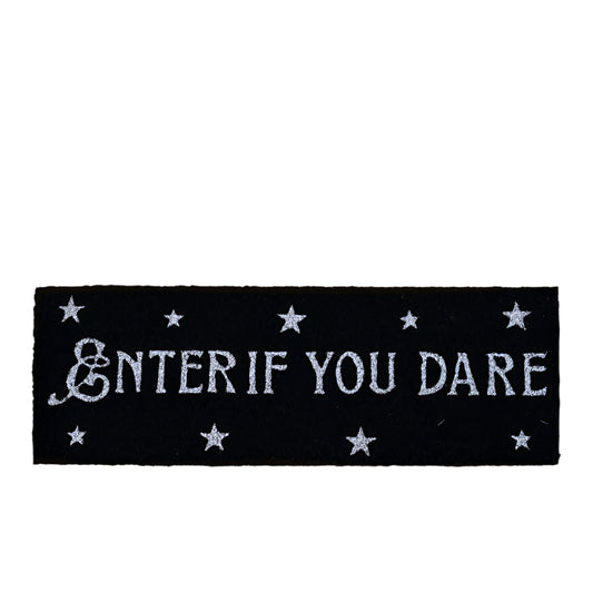 Enter If You Dare Doormat, 60cm Halloween Top Step Mat, Spooky Welcome