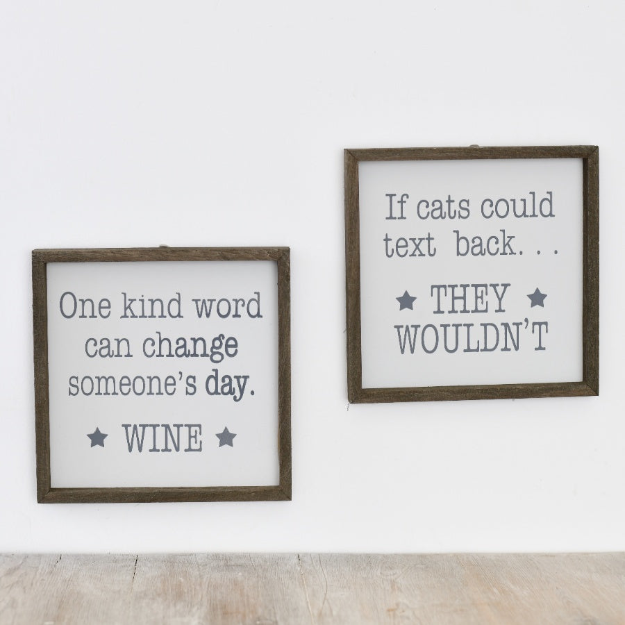 Wooden Wine Quote Plaque, 20cm Funny Kitchen Sign, Wall or Shelf Display