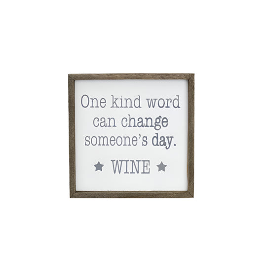 Wooden Wine Quote Plaque, 20cm Funny Kitchen Sign, Wall or Shelf Display