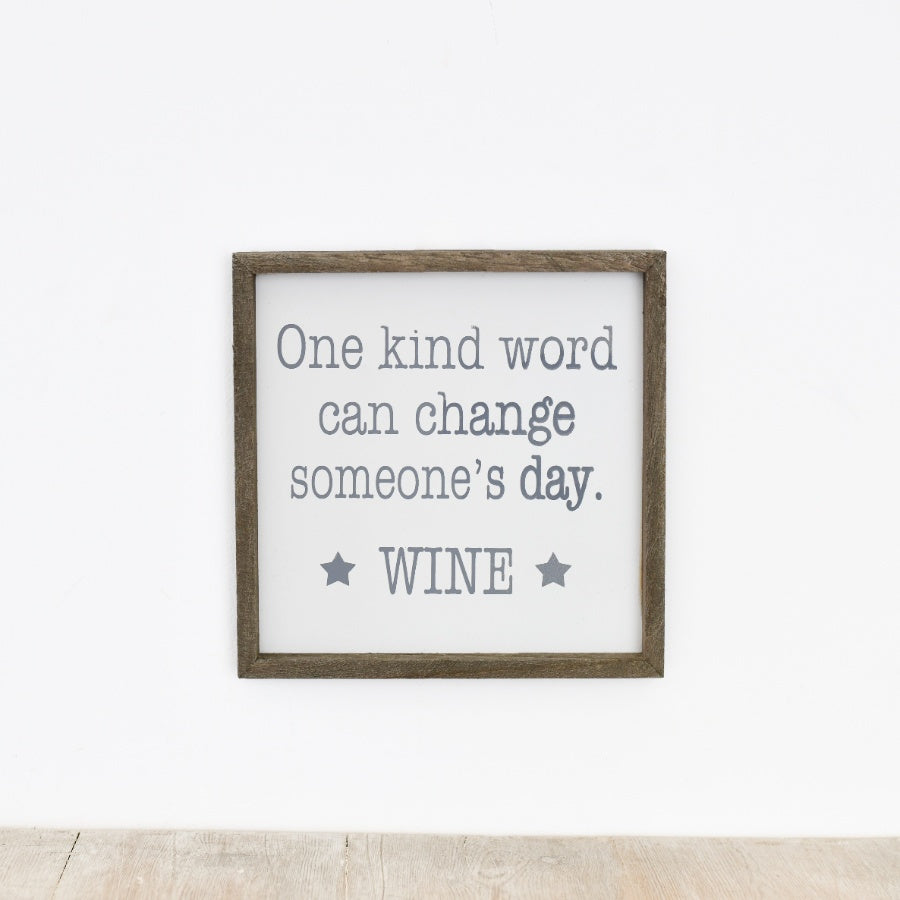 Wooden Wine Quote Plaque, 20cm Funny Kitchen Sign, Wall or Shelf Display
