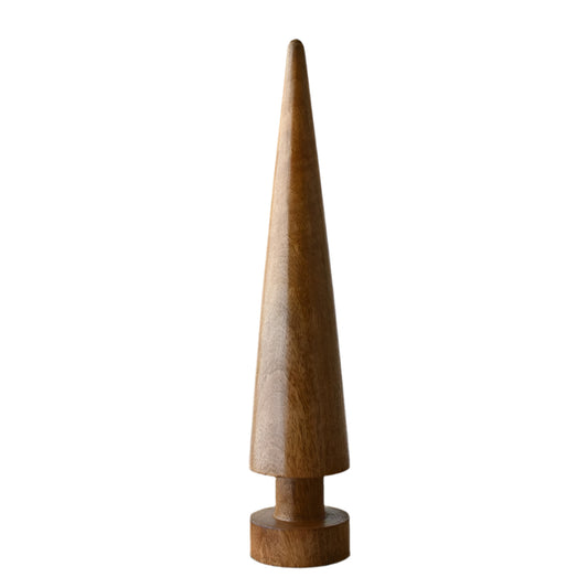 Natural Wooden Christmas Tree, 45cm Rustic Festive Decor, Freestanding Holiday Ornament