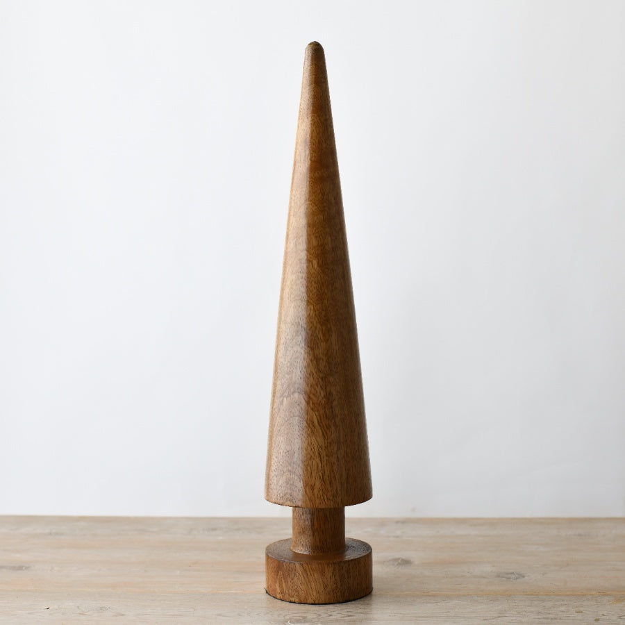 Natural Wooden Christmas Tree, 45cm Rustic Festive Decor, Freestanding Holiday Ornament