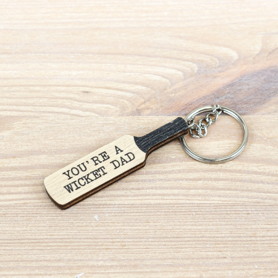 Youre a Wicked Dad Keyring 6cm – Funny Fathers Day Gift Rustic Dad Keepsake Novelty Keychain