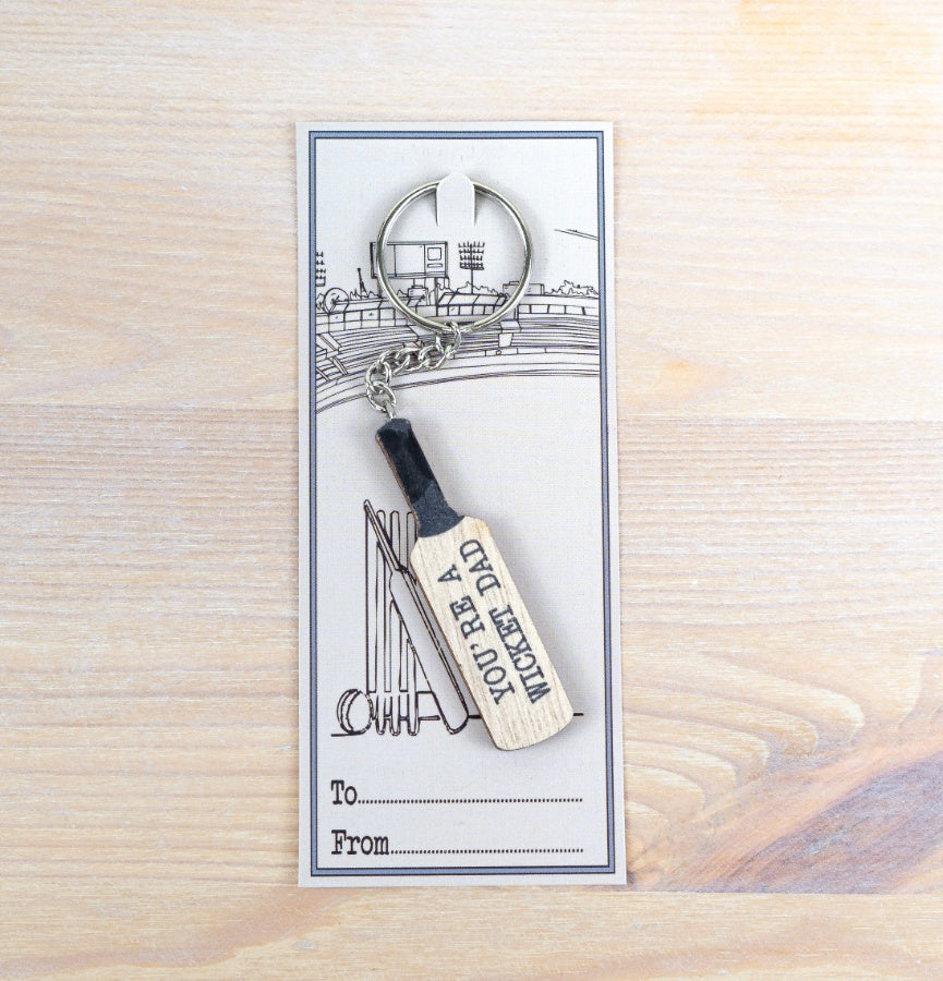 Youre a Wicked Dad Keyring 6cm – Funny Fathers Day Gift Rustic Dad Keepsake Novelty Keychain