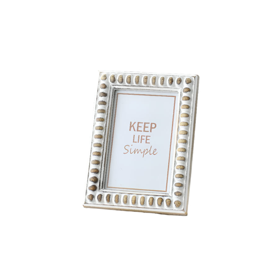 Keep Life Simple Picture Frame 19cm, Rustic Wall Art for Kitchen, Bar, or Summerhouse
