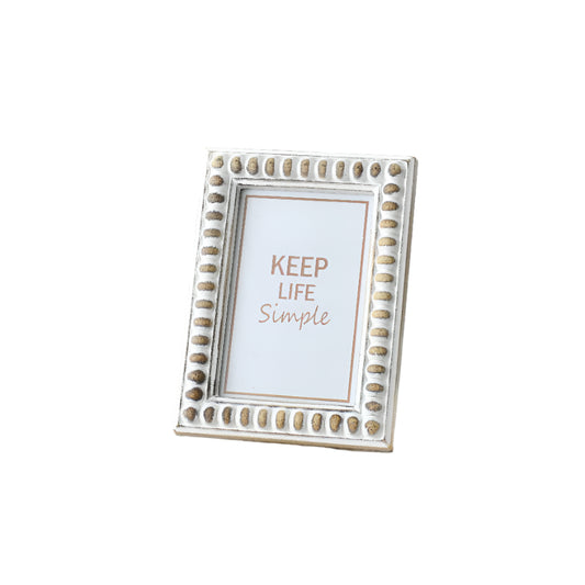 Keep Life Simple Picture Frame 19cm, Rustic Wall Art for Kitchen, Bar, or Summerhouse