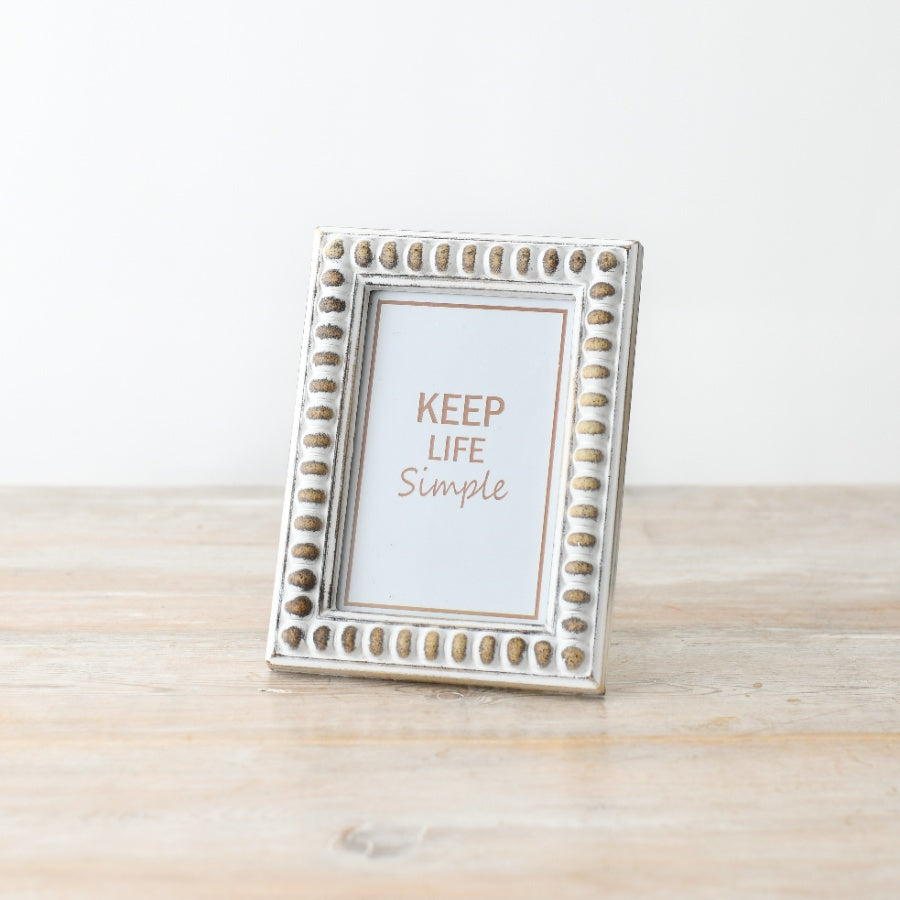 Keep Life Simple Picture Frame 19cm, Rustic Wall Art for Kitchen, Bar, or Summerhouse