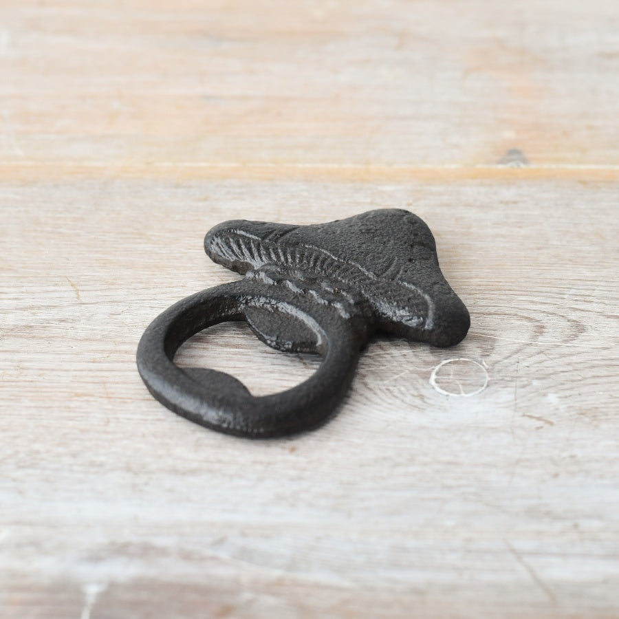 Cast Iron Mushroom Bottle Opener 8.3cm, Vintage Style, Durable Metal, Kitchen Accessory