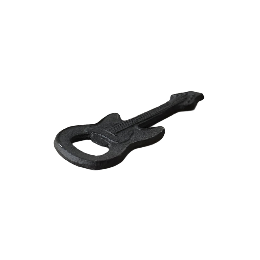 Cast Iron Guitar Bottle Opener 12.8cm, Rustic Music Lover Gift, Durable Cast Iron