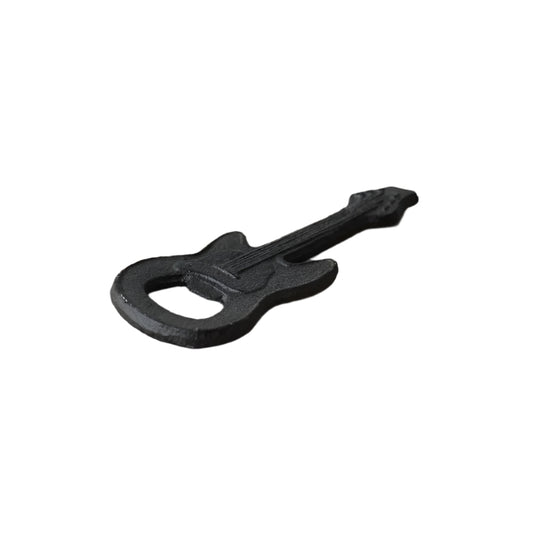 Cast Iron Guitar Bottle Opener 12.8cm, Rustic Music Lover Gift, Durable Cast Iron