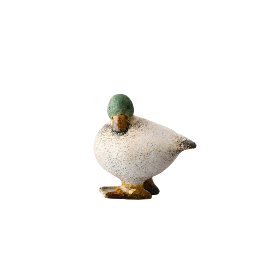 Speckled Fat Duck Ornament, 7.6cm Compact Whimsy for Indoors & Out
