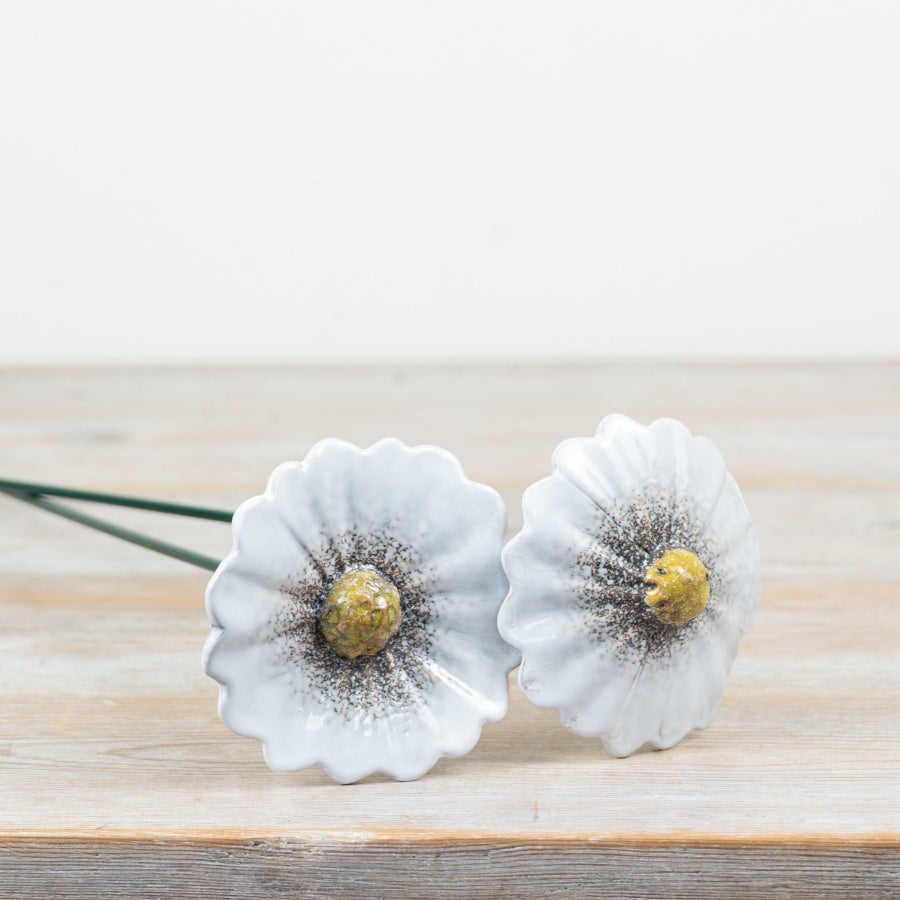Metal Daisy Garden Stake, 60cm Outdoor Flower Yard Decoration, 2 Assorted Designs
