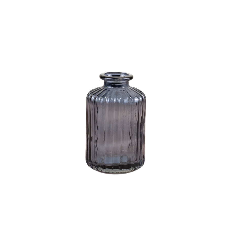 Blue Glass Bottle Vase, 10.8cm, Artistic Elegance in Glass – Elegant Modern Home Décor