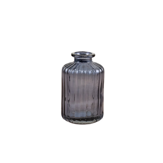 Blue Glass Bottle Vase, 10.8cm, Artistic Elegance in Glass – Elegant Modern Home Décor